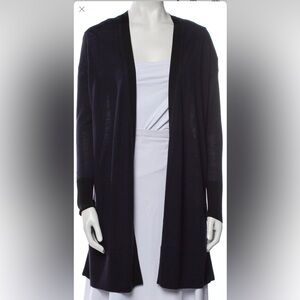 NWOT Rag & Bone Merino Wool Long Open Front Cardigan Sweater - midnight blue